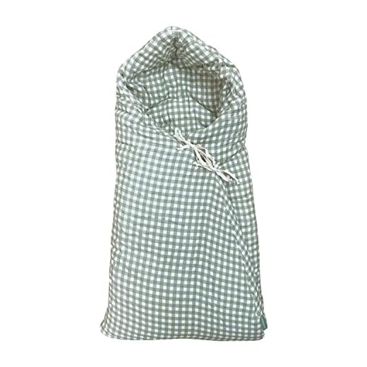 molis&co. Borsa universale per passeggino. Borsa per navicella passeggino invernale e autunnale con cappuccio. Sacco a pelo per passeggino antivento. Mint Tea. OEKO-TEX 100.