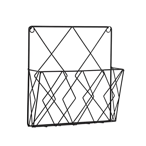 LKIRYUF Iron Wire Collection For Case Wall Mount File Holder Metal Magazine Organizer Holder Home School Dorm Organizer Supplies Wall Magazine Holder Rack Gold Metal Clear For Bathroom