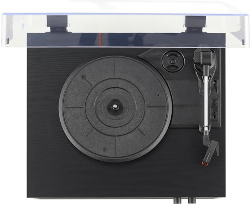 Crosley CR6048A-BK Strobe Bluetooth Vinyl Record Player with Music Sync Color Changing LED Lights, Black - Les Beatles, Paul McCartney, John Lennon, RIngo Starr, George Harrison Crosley CR6048A-BK Strobe Bluetooth Vinyl Record Player with Music Sync Color Changing LED Lights, Black – Image 7