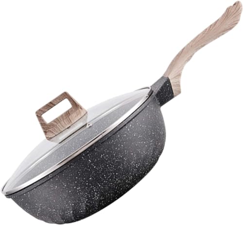 Wok antiadherente con tapa de vidrio y base inducción miniatura 1