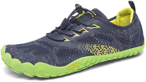 SAGUARO Hombre Mujer Minimalistas Zapatillas de Trail Running Ligeras y Respirable Zapatos Descalzos Gym Playa Calzado de Deportes Acuaticos para Correr Senderismo, Azul 44 EU