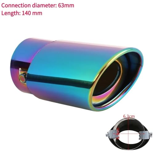 Tubo de escape de 63 mm universal para sustituir colas oxidadas en coches 1.5L-2.2L 2
