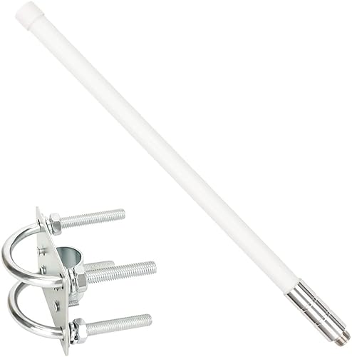 Miniatura 5 de Baofeng Doble banda VHF UHF 144430Mhz 2.5dBi 100W 17.13 pulgadas de fibra de vidrio al aire libre antena base con SO239 (UHF hembra) conector para