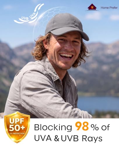 Image of Home Prefer Reflective Water Repellent Quick Dry Airy UPF50+ Sun Hat for Men Women Outdoor Sports Baseball Caps Unisex