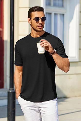 COOFANDY Men's T Shirt Short Sleeve Crew Neck T-Shirt Casual Summer Tshirt Classic Basic Tee Shirt4