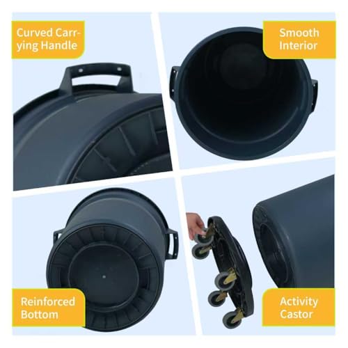 Caneca de basura exterior con ruedas y tapa 32 galones 2 unidades miniatura 3