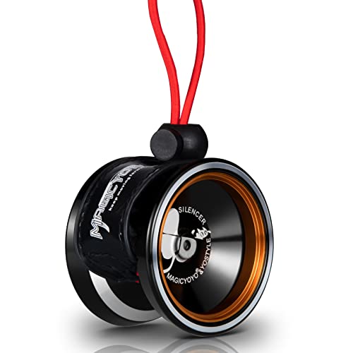 Magicyoyo M001 Silencer Yo-Yo Ball Aluminum 6061 Unresponsive Yo-Yo M001 Black Yoyo With Yoyo Holster, Yoyo Glove, 12 Replacement Yoyo Strings #TOP7