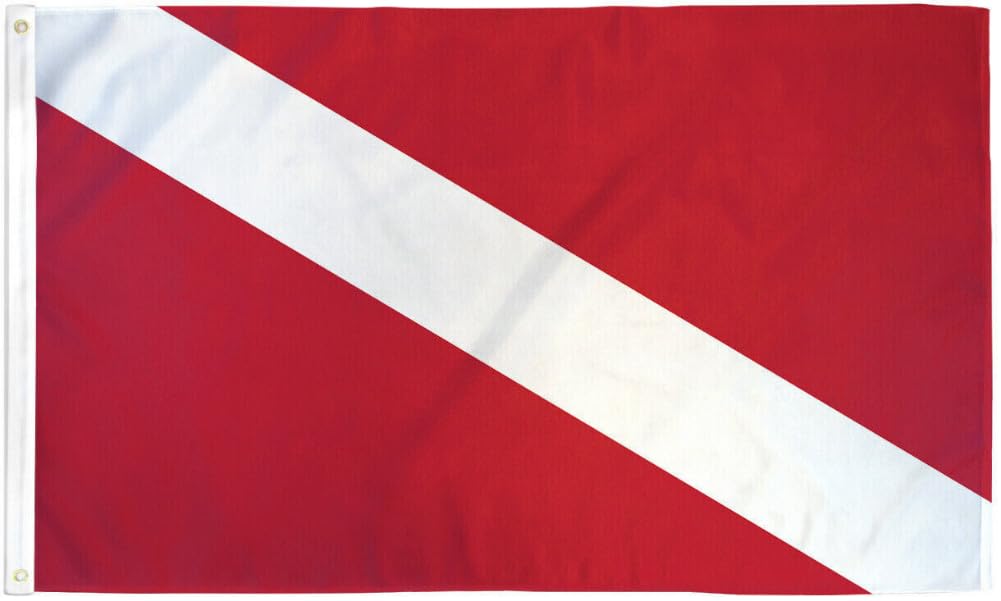 Diver Down Flag 3x5 ft Dive Diving SCUBA Caution diver in the Water Warning Boat