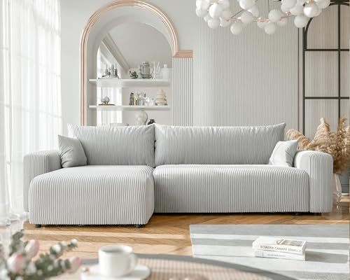 GREKPOL Sofa mit Schlaffunktion 278x145 Sofa 3 Sitzer XL - Ecksofa mit Schlaffunktion und Bettkasten - Schlafsofa mit Bettkasten - Wohnzimmer Couch – Bild 3