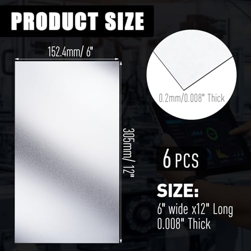 Dihzoks TSC09 6 Pcs Thin Tin Coated Sheet Small Metal Tin Plate Sheets thumb #2