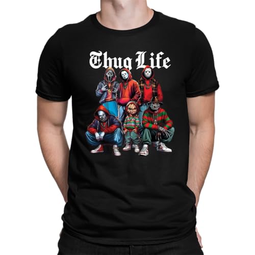 Image of Thug Life - Halloween Horror Film Men's T-Shirt, black, XXL