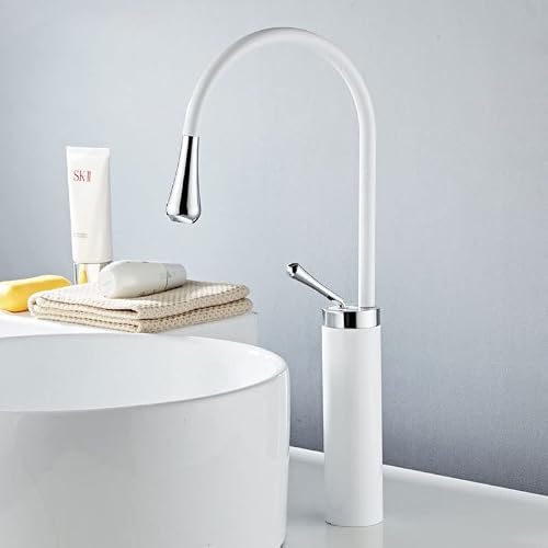 ZYCHSJXA Basin Faucet Single Lever 360 Degree Rotating Spout for Kitchen or Bathroom Sink Mixer Brass Brushed