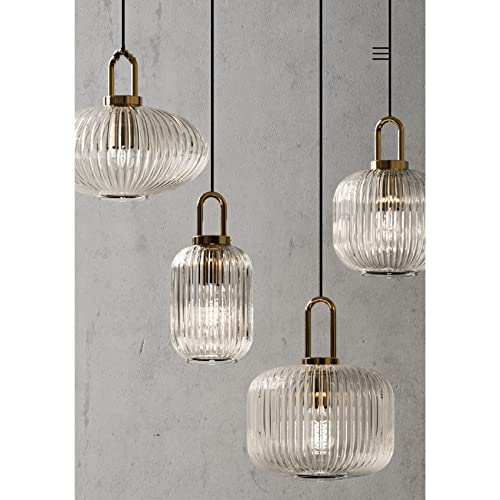 Lámpara de cristal de alta calidad con acabado latón elegante para techos interiores 7