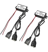 2 PCS DC Converter Voltage,Aideepen 12v to 5v 3A 15W Converter DC Buck Module Car Power USB Adapt...