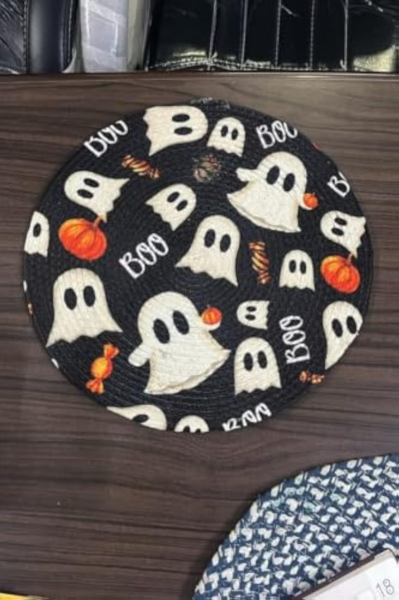 Halloween Ghost Spooky Round Placemats (Set of 2)