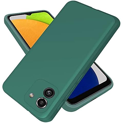 KRUSKY Liquid Silicone Case for Samsung Galaxy A03, Soft Gel Rubber Anti-scratch Shockproof Slim Full Body Protection Phone Case Cover Compatible with Samsung Galaxy A03 (FOREST GREEN) Cover
