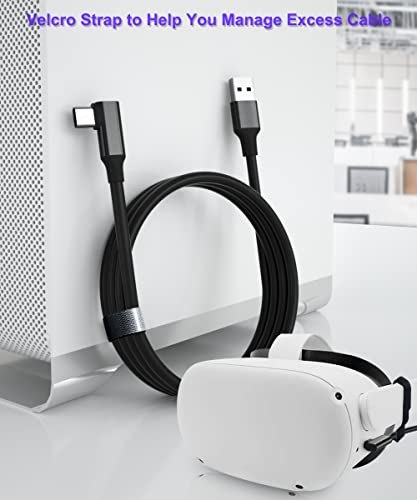 Basesailor Link Cable 16.5Ft,Usb A 3.0 To Type C 5Gbps Vr Charging Charger Cord,Right-Angled Usbc Connector Virtual Reality Headset Pc Computer Gaming Wire Compatible With Oculus Meta Quest Pro 1 2,16 #TOP2
