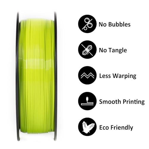 Image of GIANTARM PETG Filament 1.75, 3D Printer Filament PETG 1kg(2.2lb), Toughness Enhanced, Dimensional Accuracy + /-0.02mm, Vacuum Package (Apple Green)
