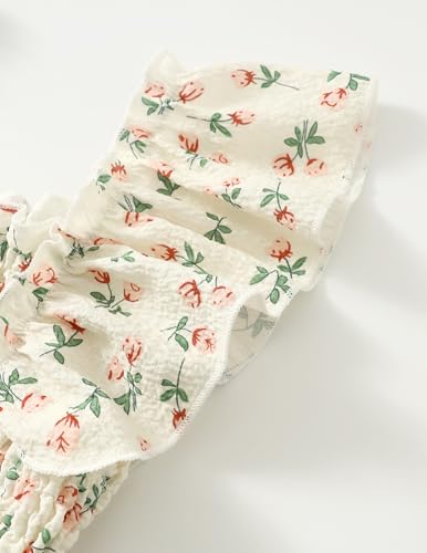 Girls Summer Dress Floral Ruffle Sleeve Swing Flowy Dresses A-line Sundress for Girls Casual Beach Wedding Dress3