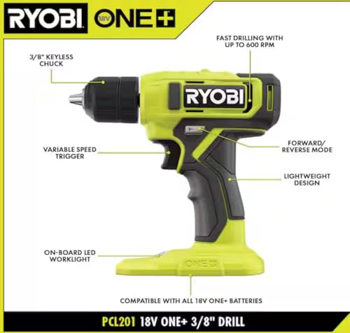 Ryobi 18V 3/8" Drill Driver