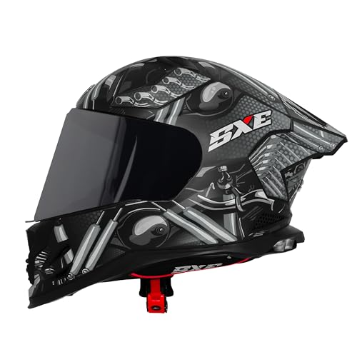 Image of Steelbird SBH-61 SXE X2 Pinlock ISI and Dot Certified Full Face Helmet for Men and with Inner Silver Sunshield