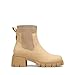 DREAM PAIRS Women's Elastic Chelsea Ankle Boots Fashion Low Chunky Heel Platform Lug Sole Short Booties Shoes,Size 9.5,Nude,SDAB2312W