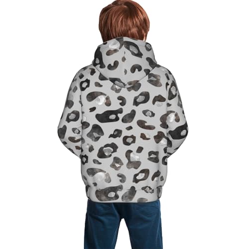 Wild Animal Leopard Print Pattern Kid Hoodies Boys Sweatshirts Girls Pullover with Pocket4