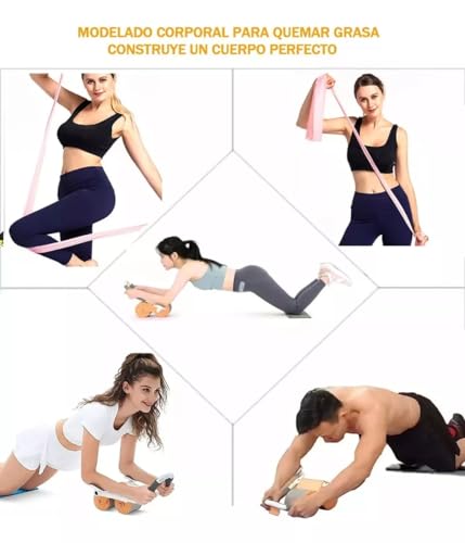 Image of Exercise Wheels Abdominal Wheel Automatic Rebound Roller Exercise for Plank Abdominal Roller Training for Home Gym Elbow Support Double Wheels Roller Equipment