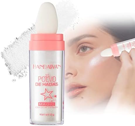 Polvo De Hadas, Body Glitter Highlighter Powder Brightens the Natural Three-Dimensional Fairy Powder for Shimmer and Shine High Gloss Blush Contour Powder Makeup - Sparkle Patting Powder for Hair Face Eyes Body
