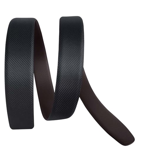 Image of Aakarshini Italian original leather belt strap /strip for men : Reversible, Adjustable, Without Buckle, Grip & Holes, Black /Brown ** Select the size carefully **
