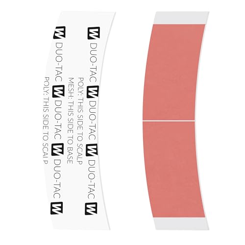 Image of Duo-Tac C Contour Tape 36 Pieces for Wig Tape Installs, Lace Systems, Toupee Applications, Hair and Adhesive Strips Prep Offering Extended Wear Hold, Low Residue and Dual-Sided Use for Mesh and Poly