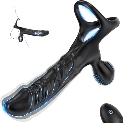 Sexytoysys Coppia Sex Toys Sessuali per Uomini Donna Dildo Doppio, Vibratore per Uomo Dildo Anale Plug Anale-Dilatatore Donna, Anello Vibrante per Lei e Lui 10 Modalità Prostata Vibratore Anale