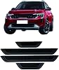 Protector de Umbral para KIA Sonet 2023 2024 2025 2026 2027 Accesorios y Piezas, Negro con Tira de Plástico ABS, Panel de Protección Auto, 4 Piezas 2