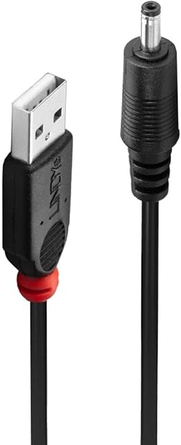 LINDY 1.5m USB to 1.35mm Inner / 3.5mm Outer DC Cable, 70266