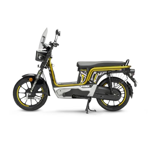 Image of E-Luna X3 Prime Electric Scooter with charger - Pearl Yellow - Ex-Showroom