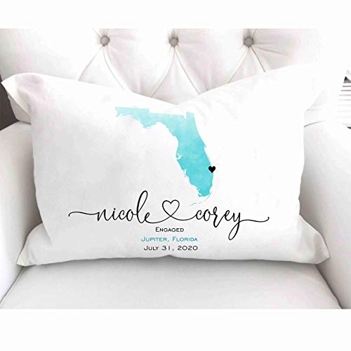Engagement Gift for Couples Personalized Pillow Couples Names Engagement Gifts for Women...