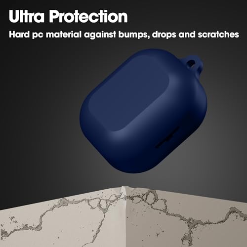 Image of Sounce Silicone Case Cover for Noise Buds N1, Portable Non-Slip Grip & Scratch-Resistant Protector with Carabiner Clip Full Protection Water Resistant, Shockproof Cover - Blue