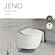 Lenz Spülrandloses Wand-WC JENO oval – Hygienisch, geruchsarm & leicht zu reinigen – Superglatte KeepClean-Oberfläche – Einfache Montage mit Help Fix – Tiefspüler, Weiß, 41030061