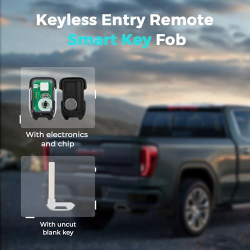 image for HelloAuto Key Fob Replacement Fit for GMC Sierra 1500 2500 3500 2019-2