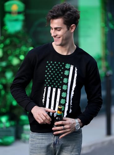 Arvilhill Men's St Patrick's Sweatshirt Shamrock Irish Long Sleeve Shirt (S-3XL)3