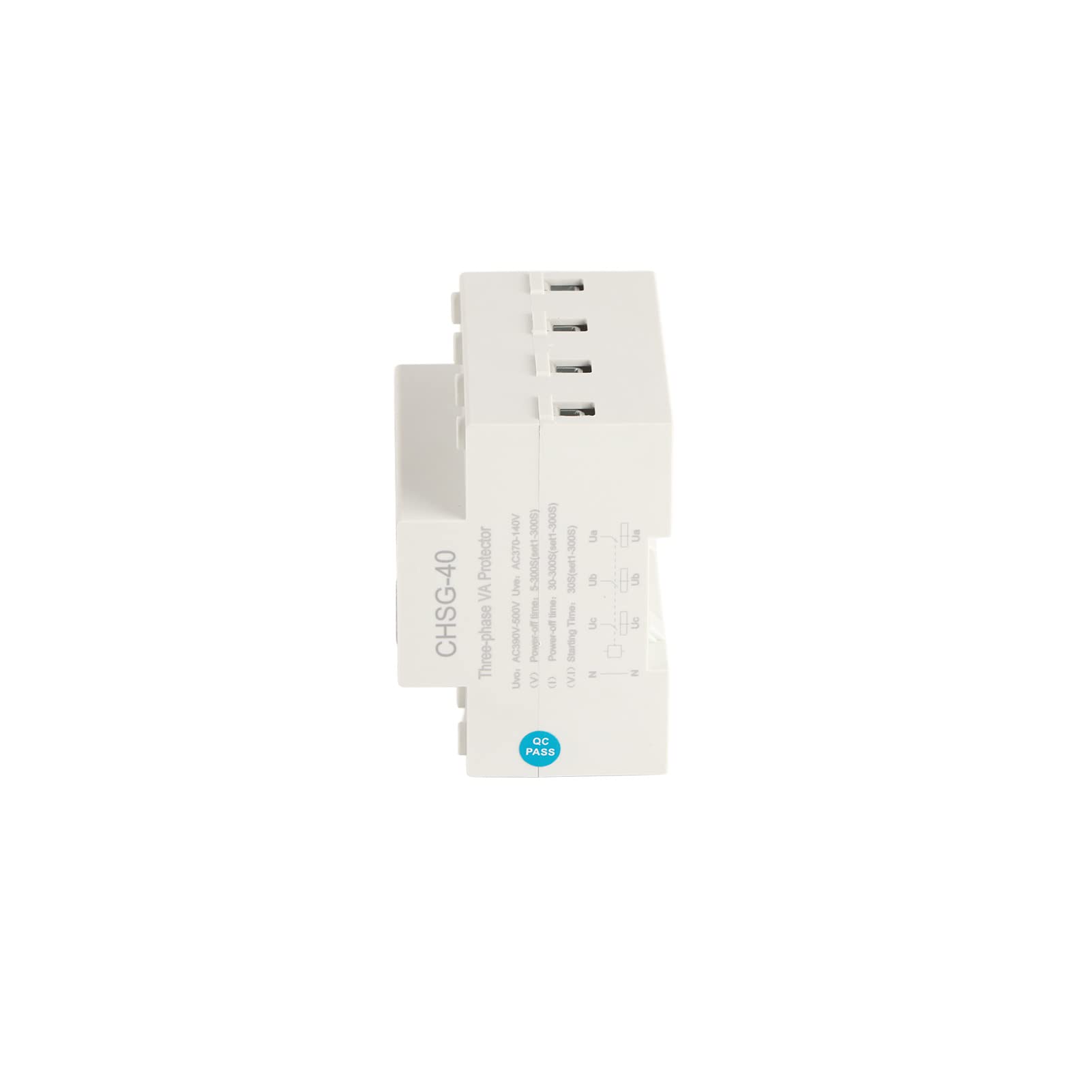 Voltmètre Triphasé Sur Rail DIN Ampèremètre, CHLT 63 Affichage Numérique Ampèremètre Din à Réinitialisation Automatique AC390 à 500V Tension AC370V 140V Sous Dispositif De Protection De Courant (40A)