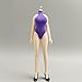 Fremego 1/12 Scale Female Clothes,Female High Neck Bodysuit Swimsuit Open Chest Skirt Swimwear Clothing Accessory for 6inch Action Figure Body (Purple, High Neck Bodysuit Swimsuit)