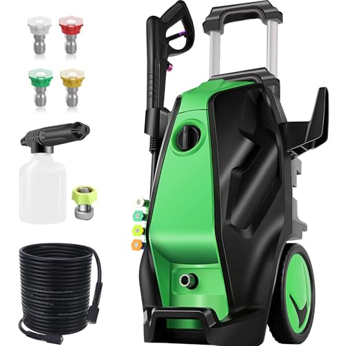 Imdot 5000PSI 4.0GPM Heavy Duty Electric Pressure Washer with 33 FT Extension Hose, 4 QCNozzles and 500ml Foam...