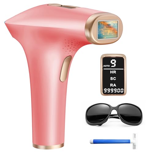 1 TIIMAGIC Epilatore Luce Pulsata, 3-IN-1 HR/SC/RA Epilatore Laser con 999,900 Flashes Luce Pulsata, 9 Livelli di Energia IPL Laser Peli Depilatore per Bikini, Gambe, Viso, Corpo, Donna/Uomo, Oro rosa