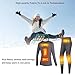 Rock88 Thermal Heating Underwear Winter USB Electric Heated Warm Tops Pants Smart 3 Speed Temperature Control Women Men Ski Wear,Gray,XL(Bust:81cm)