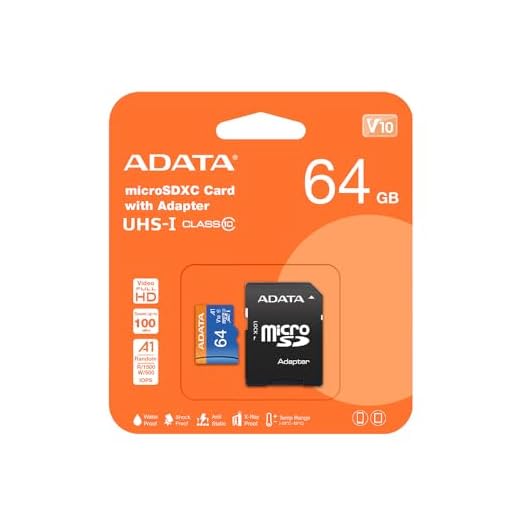 ADATA 64 GB, microSDHC, klass 10 64 GB flashminnesklass 10 UHS-I – flashminne (microSDHC, klass 10, 64 GB, MicroSDHC, klass 10, UHS-I, 85 MB/s, svart, blå)
