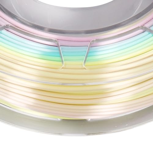 GYZOUKA Filamento PLA de Seda de 1,75 Mm, 200 G, Material de Impresión 3D Degradado Multicolor para Proyectos Artesanales