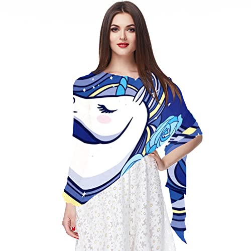 Foulard licorne anti-irritation en mousseline de soie légère pour été