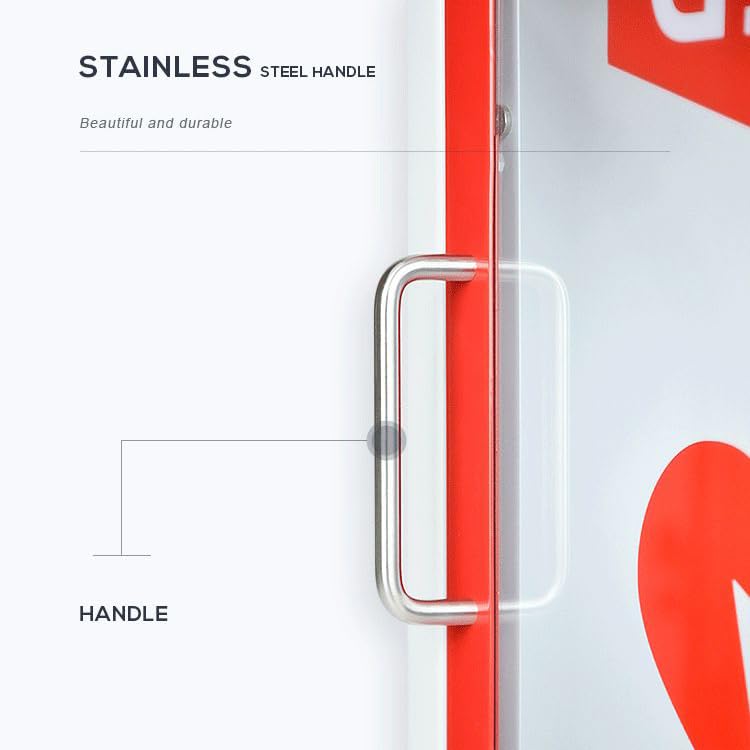 An der Wand montierter Herz-Defibrillations-Alarmkasten, Aufbewahrungsschrank für AED-Defibrillatoren aus Kunststoff mit 4 mm dickem, transparentem Fenster, Trennwandposition einstellbar, Doppelscha