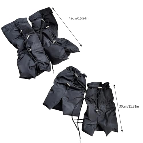 Women Winter Padded Puffer Leg Warmers for Outdoor and Sports Adjustable Drawstring Split Flared Boot Covers2